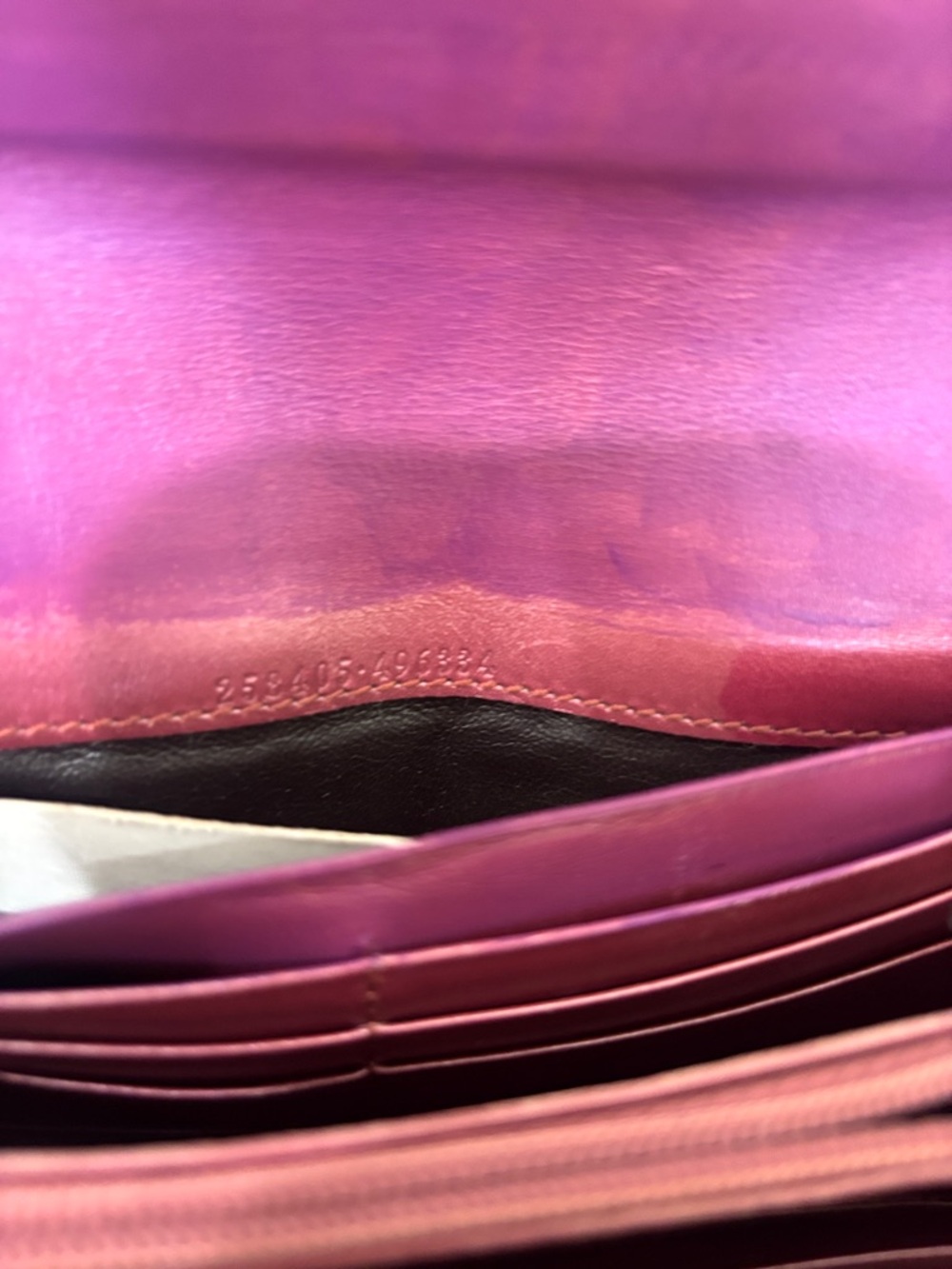 Gucci GG Canvas Wallet purple and tan Trim Heart Charm Continental” - Picture 10 of 13